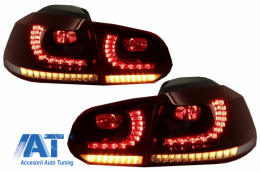 Pachet Complet Exterior compatibil cu VW Golf VI 6 MK6 (2008-2013) R20 Look cu Faruri LED si Stopuri Full LED Semnal Secvential Dinamic-image-6052270