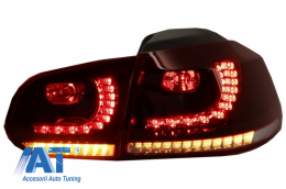 Pachet Complet Exterior compatibil cu VW Golf VI 6 MK6 (2008-2013) R20 Look cu Faruri LED si Stopuri Full LED Semnal Secvential Dinamic-image-6052272