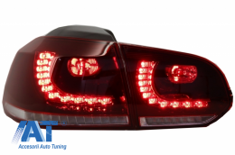 Pachet Complet Exterior compatibil cu VW Golf VI 6 MK6 (2008-2013) R20 Look cu Faruri LED si Stopuri Full LED Semnal Secvential Dinamic-image-6052276