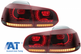 Pachet Complet Exterior compatibil cu VW Golf VI 6 MK6 (2008-2013) R20 Look cu Faruri LED si Stopuri Full LED Semnal Secvential Dinamic-image-6052303