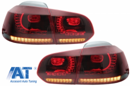 Pachet Complet Exterior compatibil cu VW Golf VI 6 MK6 (2008-2013) R20 Look cu Faruri LED si Stopuri Full LED Semnal Secvential Dinamic PENTRU RHD-image-6052362