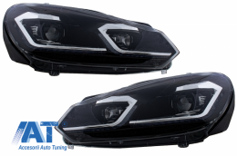 Pachet Complet Exterior compatibil cu VW Golf VI 6 MK6 (2008-2013) R20 Look Semnalizare Secventiala-image-6052400