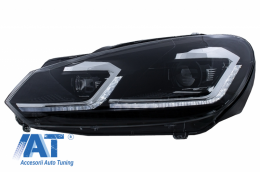 Pachet Complet Exterior compatibil cu VW Golf VI 6 MK6 (2008-2013) R20 Look Semnalizare Secventiala-image-6052403