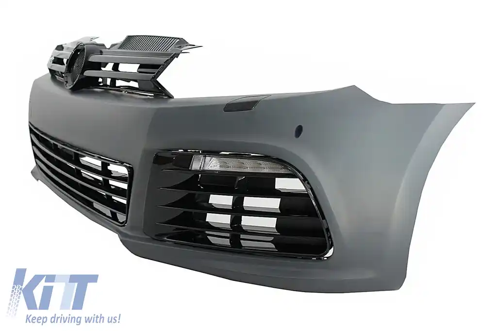Pachet Complet Exterior compatibil cu VW Golf VI 6 MK6 (2008-2013) R20 Look Rosu Fumuriu-image-6052492