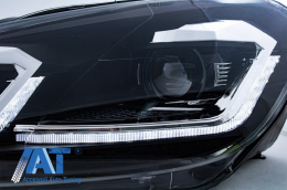 Pachet Complet Exterior compatibil cu VW Golf VI 6 MK6 (2008-2013) R20 Look Rosu Fumuriu-image-6052510
