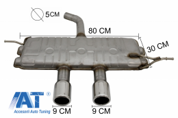 Pachet Complet Exterior compatibil cu VW Golf VI 6 MK6 (2008-2013) R20 Look Rosu Fumuriu-image-6052521