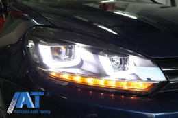 Pachet Complet Exterior compatibil cu VW Golf VI 6 MK6 (2008-2013) R20 Look cu Faruri LED RHD si Stopuri Full LED Semnal Secvential Dinamic-image-6062196