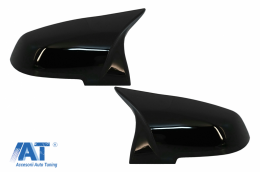 Pachet Conversie M Performance Design Difuzor De Aer Cu Eleron Portbagaj si Capace oglinzi compatibil cu BMW Seria 4 F32 (2013-2019) Prelungire Bara Fata Negru Mat-image-6062671