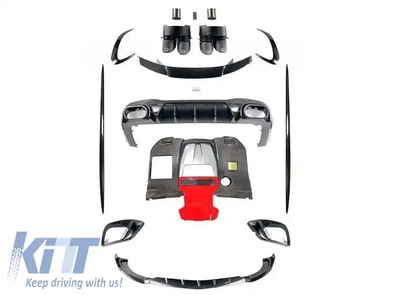 Pachet de carbon cu spoilere și adăugiri potrivite pentru Mercedes A Design GT 4 Door Coupe X290 după 2019