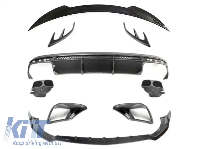Pachet de carbon de accesorii și spoilere potrivit pentru Mercedes S-Class Coupe C217 2017-2020 pentru modelul echipat cu pachet S63