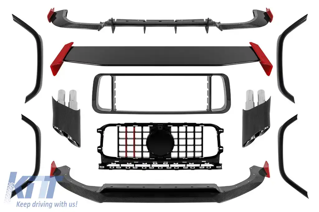 image-27-Pachet de design B din carbon potrivit pentru Mercedes G-Class W464 după 2018 pentru modelul echipat cu bare BRABUS
