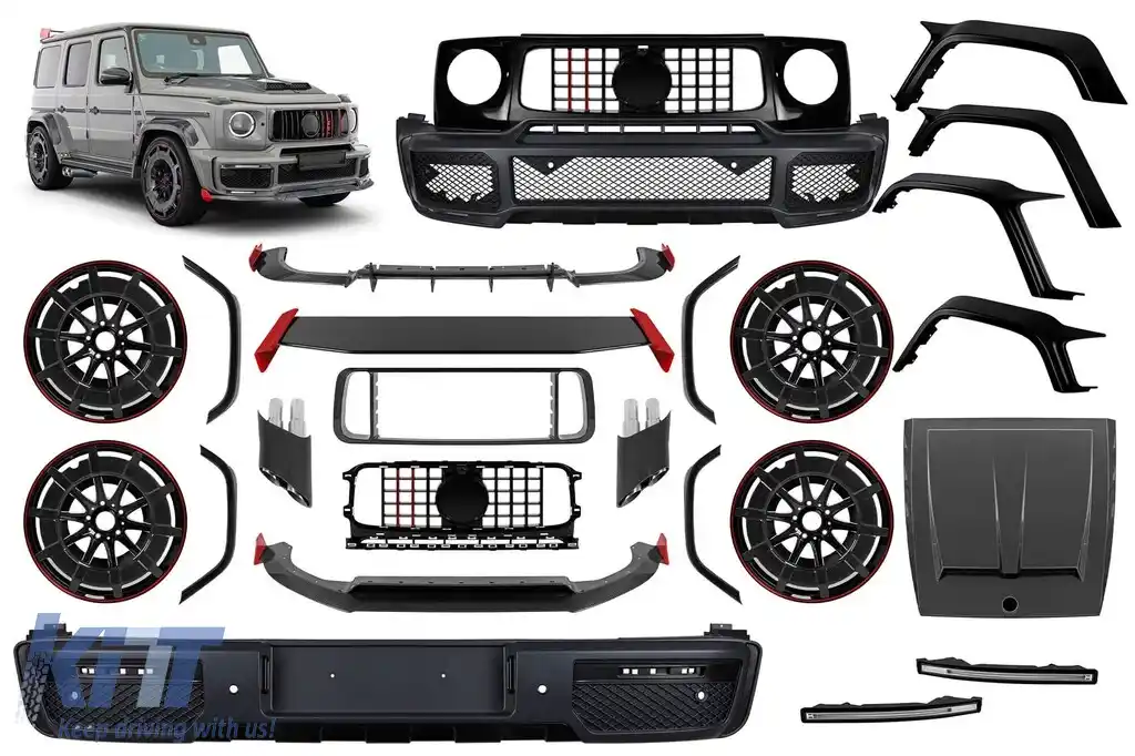 Pachet de design B900 cu adausuri din carbon și jante de 22