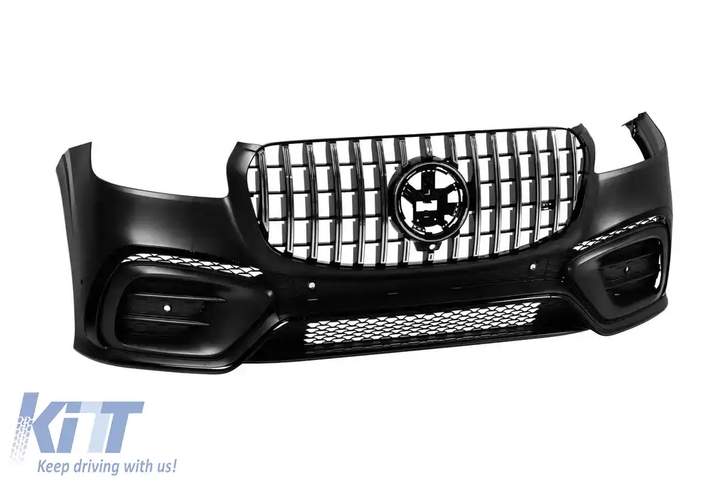 Pachet de tuning A Design Line potrivit pentru Mercedes GLS X167 2020-2023, după 2024, cu elemente negre, cu faruri și stopuri-image-6150923