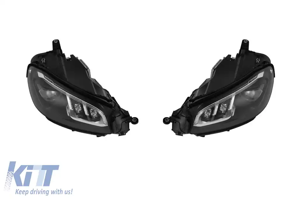 Pachet de tuning A Design Line potrivit pentru Mercedes GLS X167 2020-2023, după 2024, cu elemente negre, cu faruri și stopuri-image-6150934