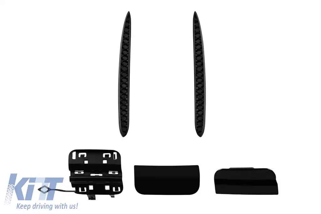 Pachet de tuning A design tip 63 LCI potrivit pentru Mercedes C-Class S205 2013-2020 cu grilă GT crom/negru și capete cromate-image-6151135