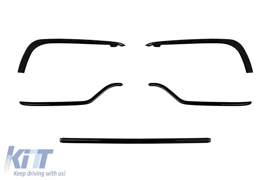 Pachet de tuning A design tip 63 LCI potrivit pentru Mercedes C-Class S205 2013-2020 cu grilă GT crom/neagră și capete cromate-image-6151146