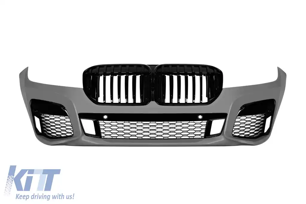 Pachet de tuning LCI potrivit pentru BMW Seria 7 G12 cu ampatament lung 2016-2018 cu elemente din lac negru-image-6163335