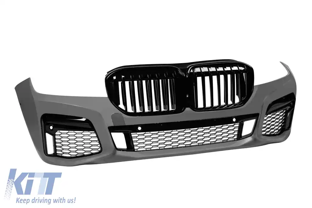 Pachet de tuning LCI potrivit pentru BMW Seria 7 G12 cu ampatament lung 2016-2018 cu elemente din lac negru-image-6163336
