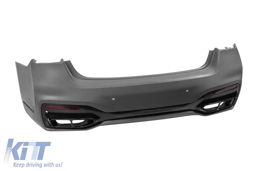 Pachet de tuning LCI potrivit pentru BMW Seria 7 G12 cu ampatament lung 2016-2018 cu elemente din lac negru-image-6163339