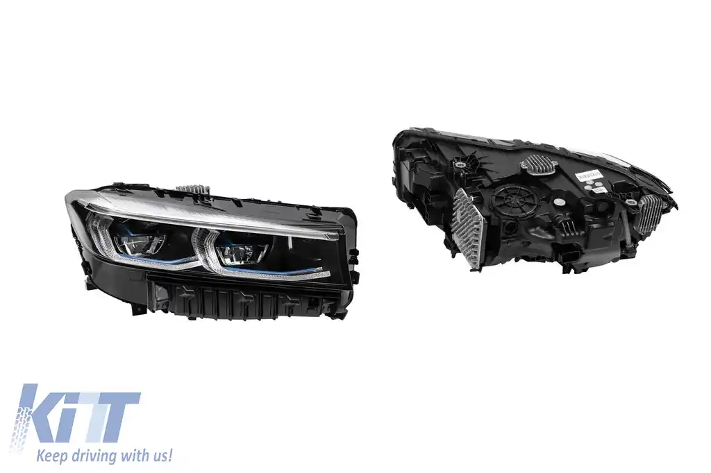 Pachet de tuning LCI potrivit pentru BMW Seria 7 G12 cu ampatament lung 2016-2018 cu elemente din lac negru-image-6163347