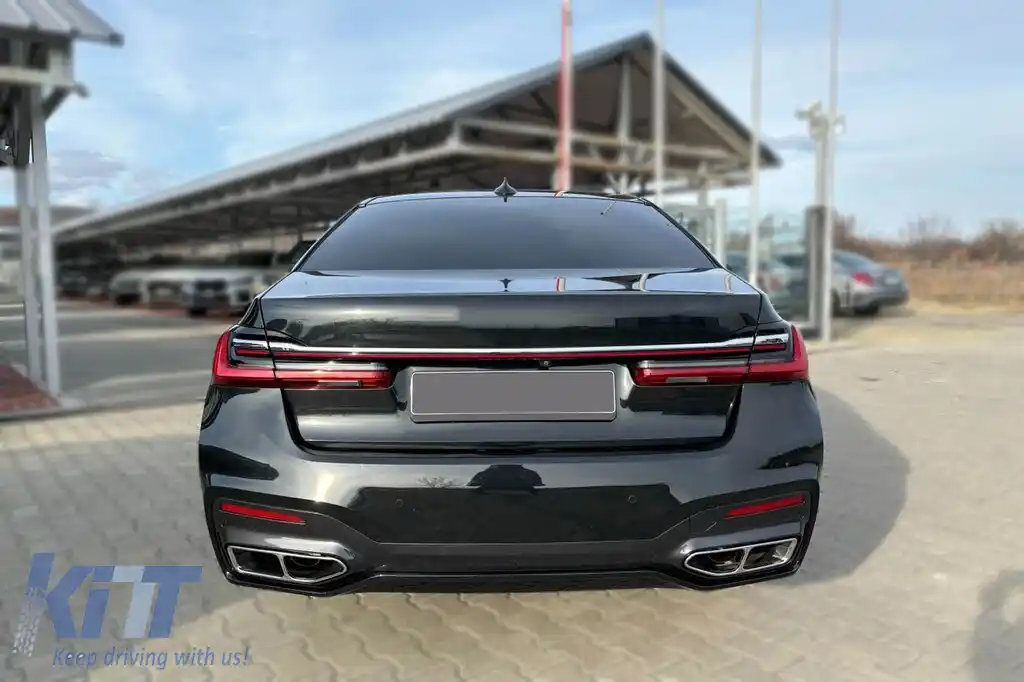 Pachet de tuning LCI potrivit pentru BMW Seria 7 G12 cu ampatament lung 2016-2018 cu elemente din lac negru-image-6163400