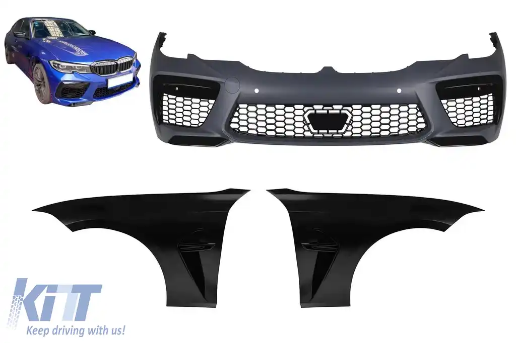 Pachet de tuning M8 potrivit pentru BMW Seria 3 G20 sedan, G31 break după 2019 cu PDC, fără duze de spălare, fără faruri de ceață