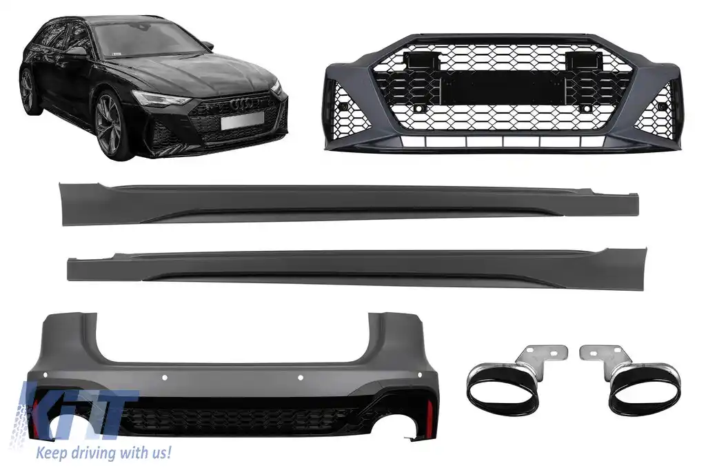 Pachet de tuning potrivit pentru Audi A6 C8 Avant după 2018 cu praguri laterale