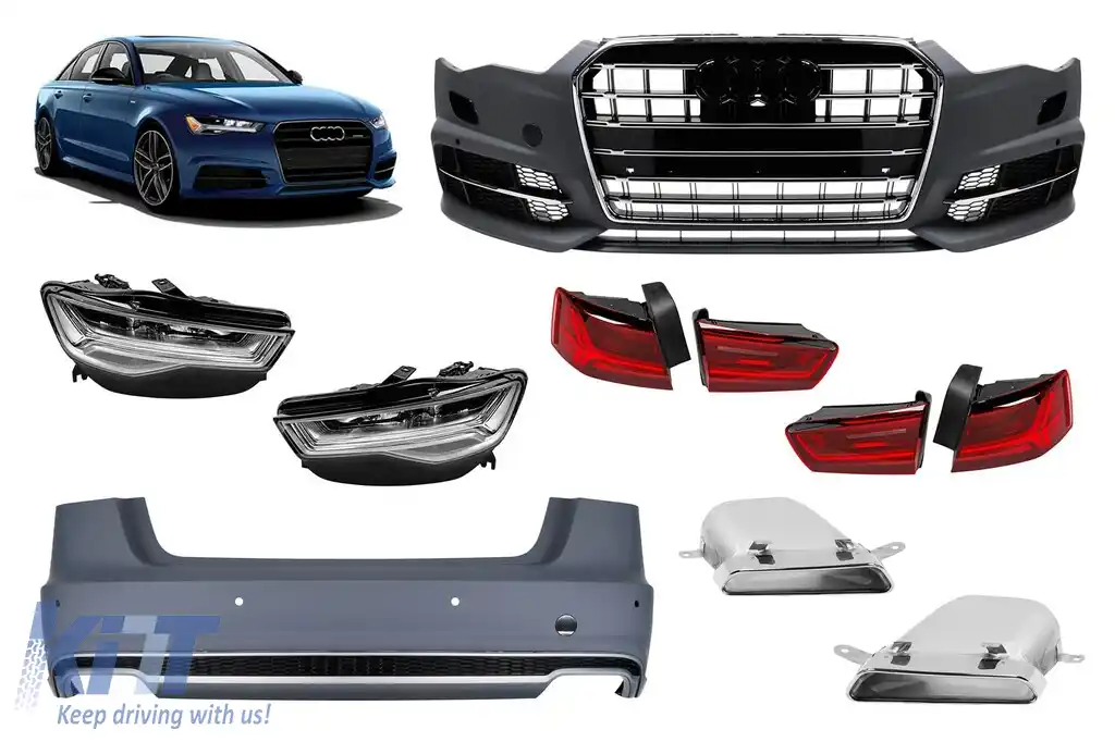 image-20-Pachet de tuning potrivit pentru Audi A6 2011-2014 conversie la A6 2015-2016