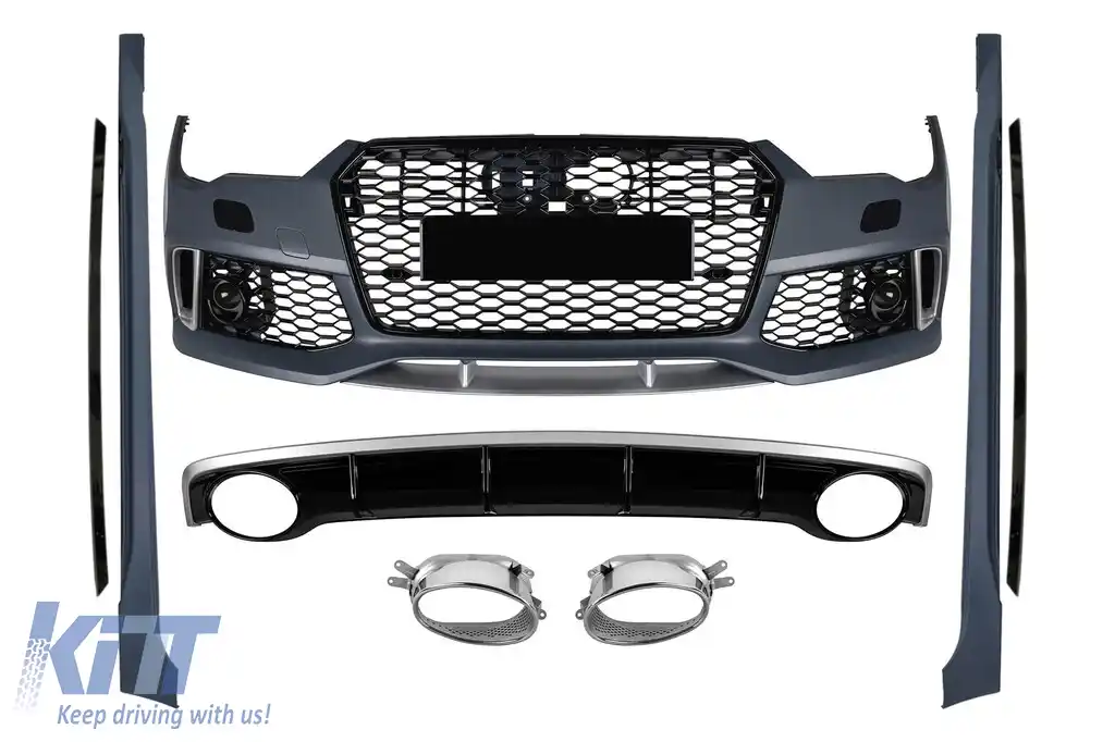 Pachet de tuning potrivit pentru Audi A7 2015-2017 pentru modelul cu bara spate S-line