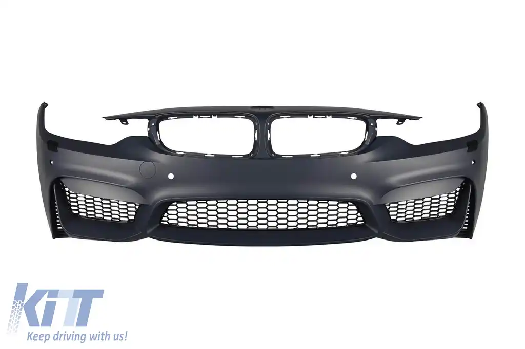 Pachet de tuning potrivit pentru BMW Seria 4 F36 (2013–2020) cu spoiler frontal CS de culoare neagră mată-image-6151165