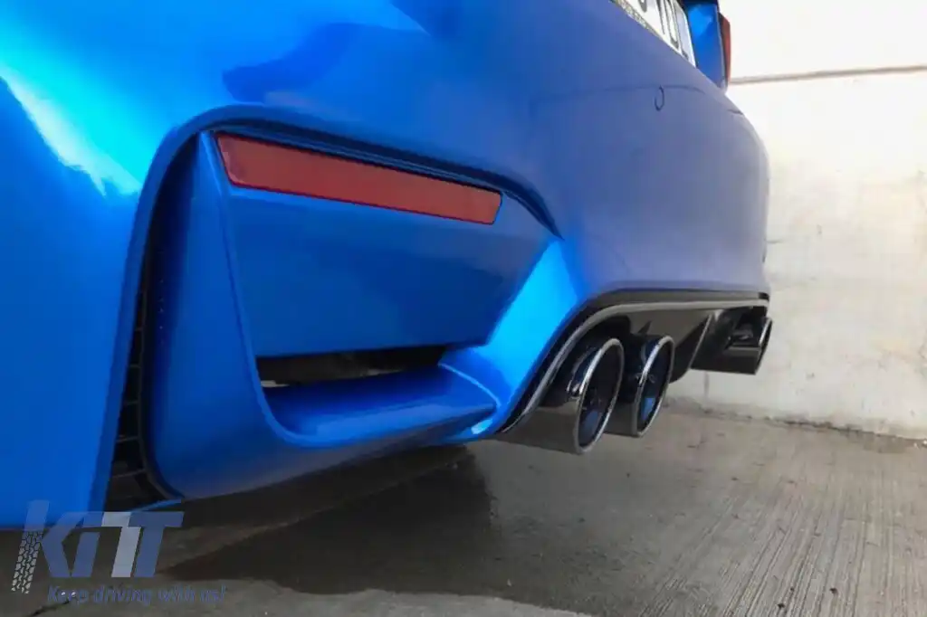 Pachet de tuning potrivit pentru BMW Seria 4 F36 (2013–2020) cu spoiler frontal CS de culoare neagră mată-image-6151195