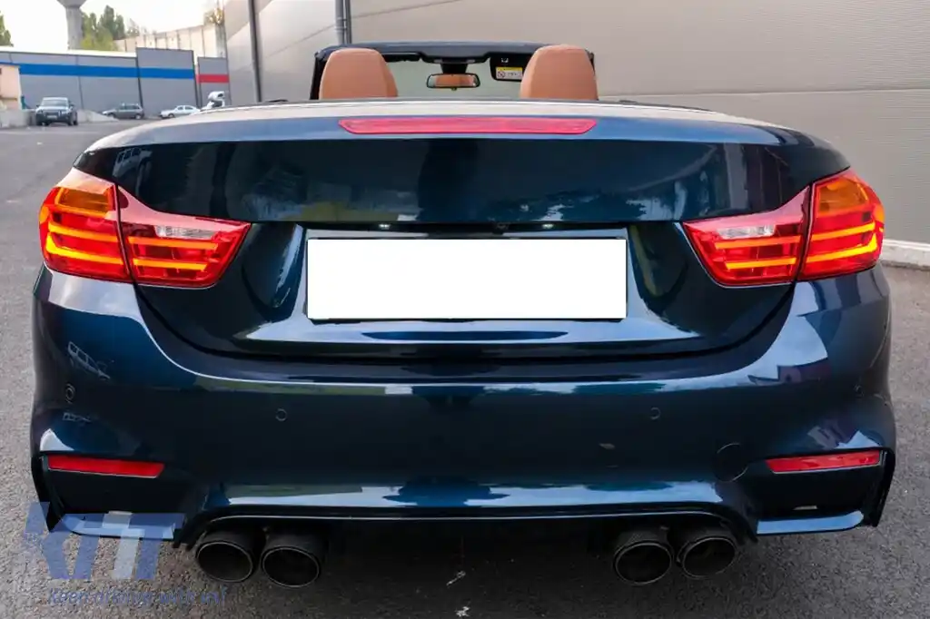 Pachet de tuning potrivit pentru BMW Seria 4 F36 (2013–2020) cu spoiler frontal CS de culoare neagră mată-image-6151197