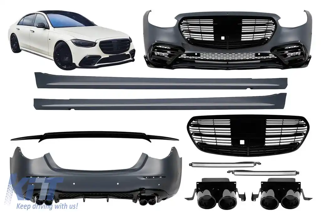 image-72-Pachet de tuning potrivit pentru Mercedes S-Class W223 după 2020 cu praguri laterale