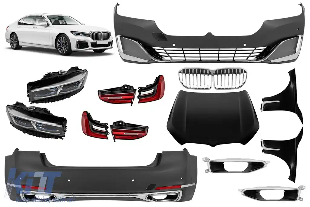 image-48-Pachet de tuning stil 740 potrivit pentru BMW Seria 7 G11, G12 2016-2018, conversie la G11, G12 LCI 2019-2022