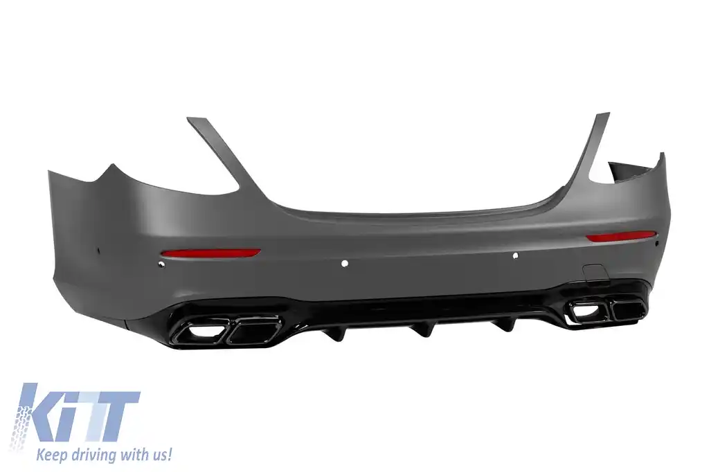 Pachet de tuning tip 63 A design cu grilă GT crom/neagră potrivit pentru Mercedes E-Class W213 2016-2019 cu garnituri negre-image-6139622
