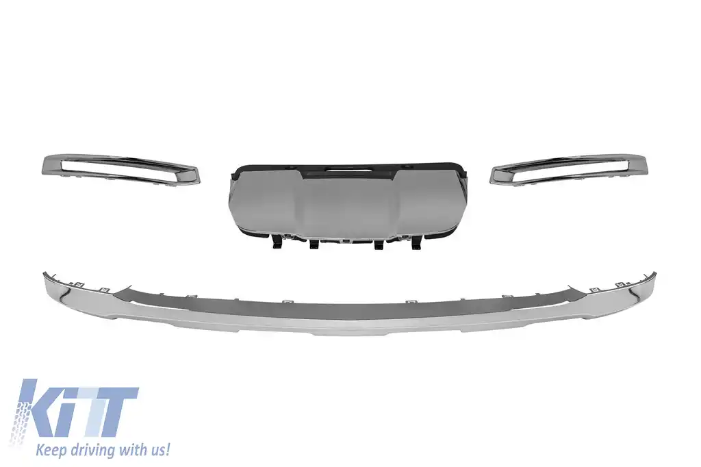 Pachet de tuning tip 63 potrivit pentru Mercedes GL X166 2012-2015 cu capete cromate-image-6140668