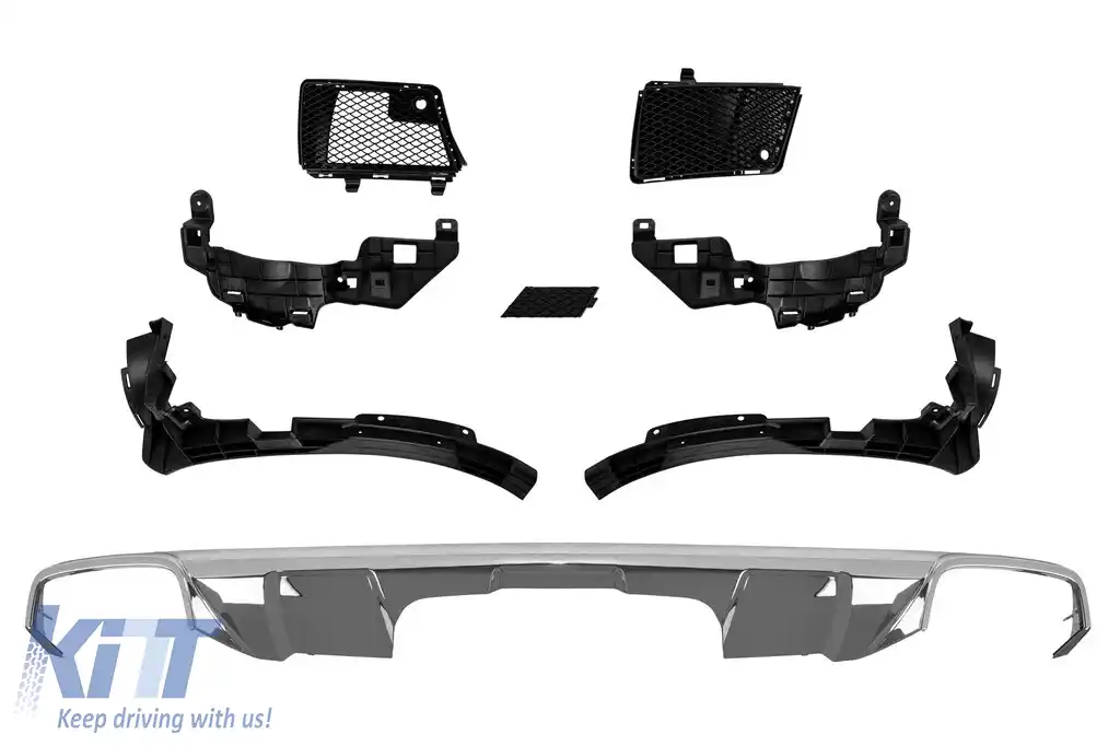 Pachet de tuning tip 63 potrivit pentru Mercedes GL X166 2012-2015 cu capete cromate-image-6140672
