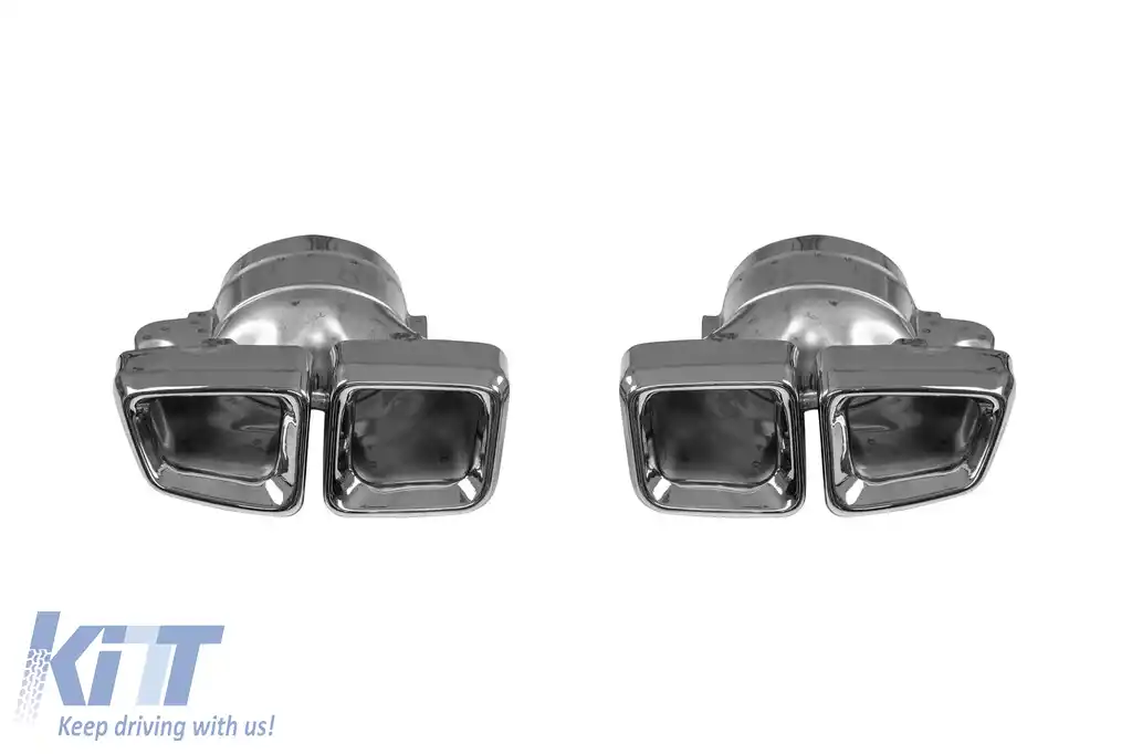 Pachet de tuning tip 63 potrivit pentru Mercedes GL X166 2012-2015 cu capete cromate-image-6140673