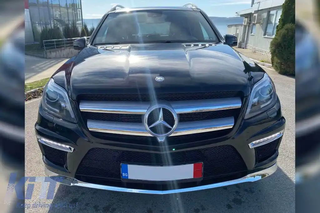 Pachet de tuning tip 63 potrivit pentru Mercedes GL X166 2012-2015 cu capete cromate-image-6140674
