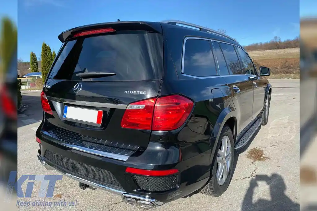 Pachet de tuning tip 63 potrivit pentru Mercedes GL X166 2012-2015 cu capete cromate-image-6140678