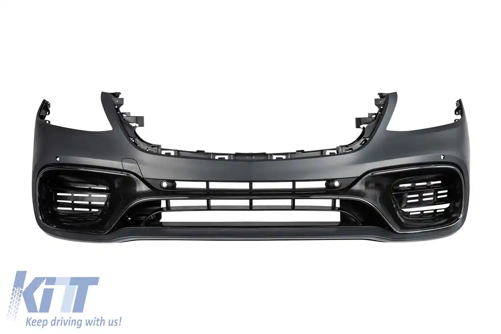 Pachet de tuning tip 63 potrivit pentru Mercedes S-Class W222 2017-2020 cu țevi negre, fără praguri laterale-image-6142202