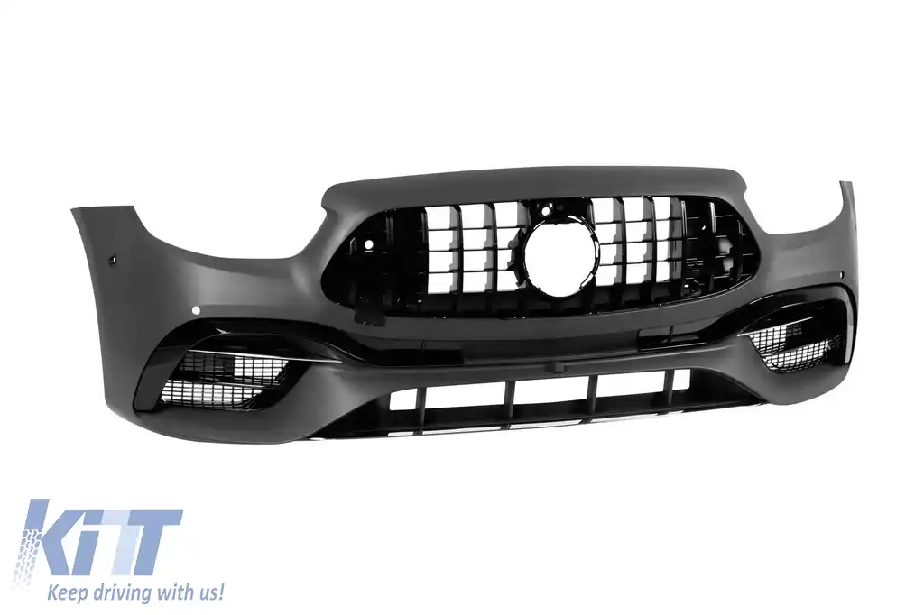 Pachet de tuning tip 63 potrivit pentru Mercedes E-Class W213 sedan după 2020 cu capace și elemente negre-image-6142218