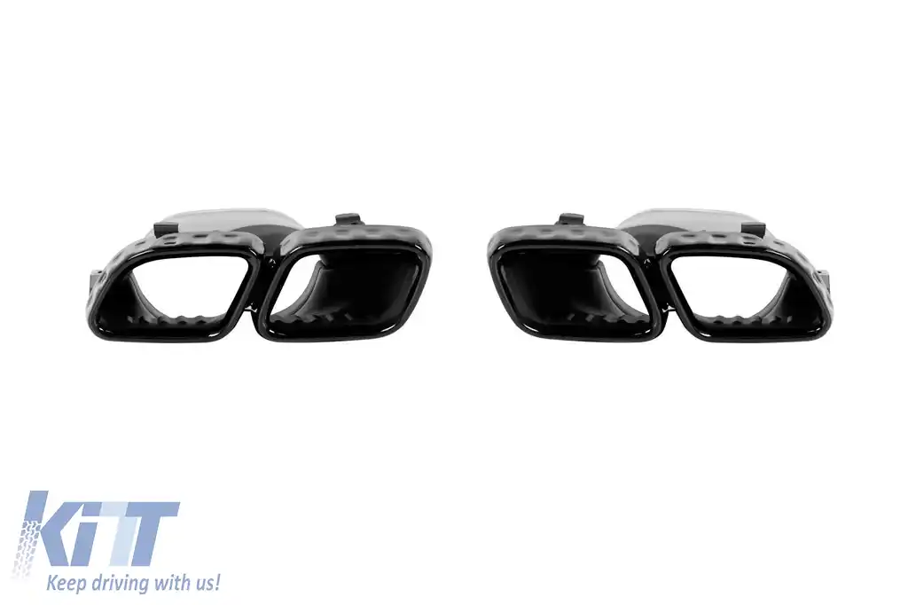 Pachet de tuning tip 63 potrivit pentru Mercedes E-Class W213 sedan după 2020 cu capace și elemente negre-image-6142224