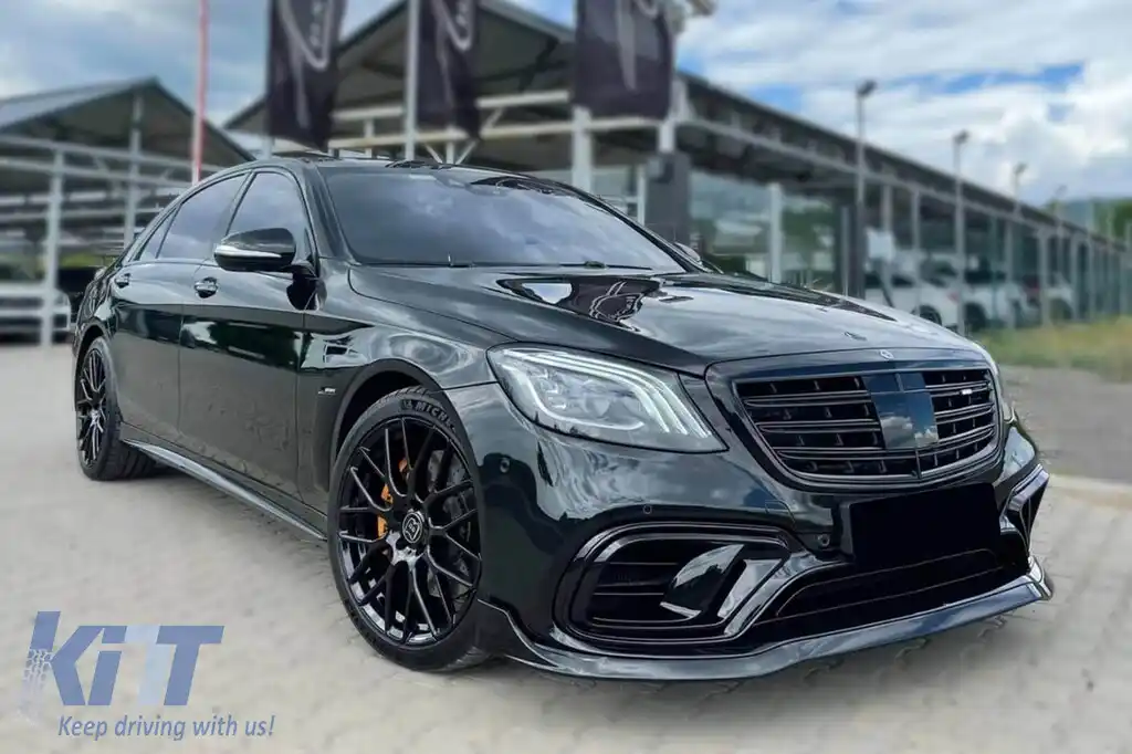 Pachet de tuning tip B design potrivit pentru Mercedes S-Class W222 2017-2020, fără praguri-image-6142358