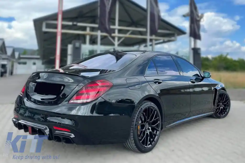 Pachet de tuning tip B design potrivit pentru Mercedes S-Class W222 2017-2020, fără praguri-image-6142360