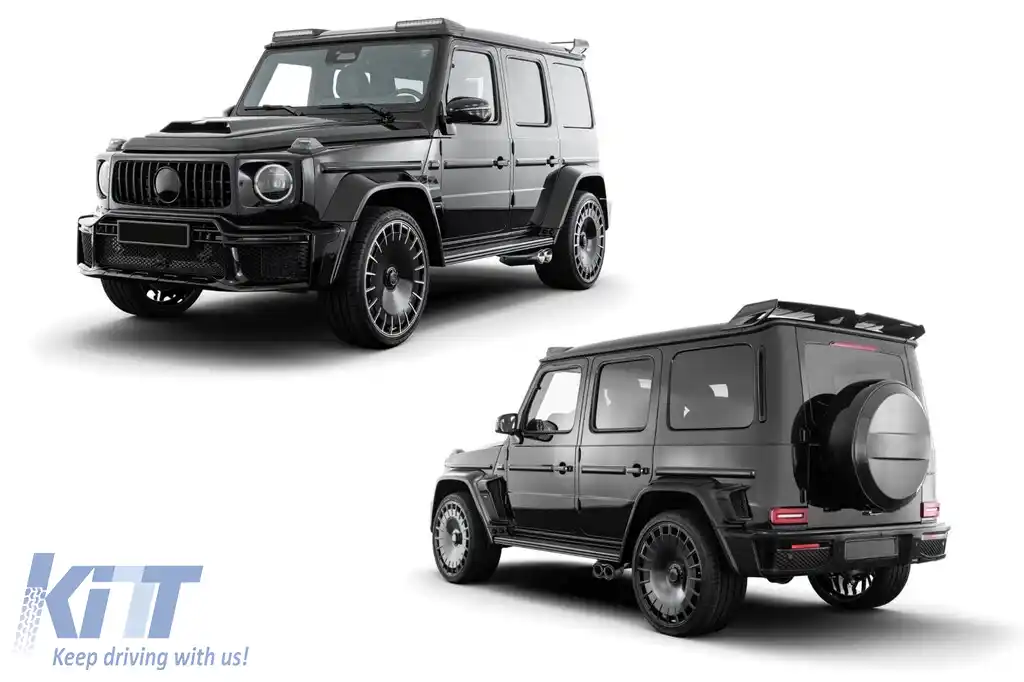 Pachet de tuning tip BRBS W465 potrivit pentru Mercedes G-Class W464 2018-2023, cu grilă cromată