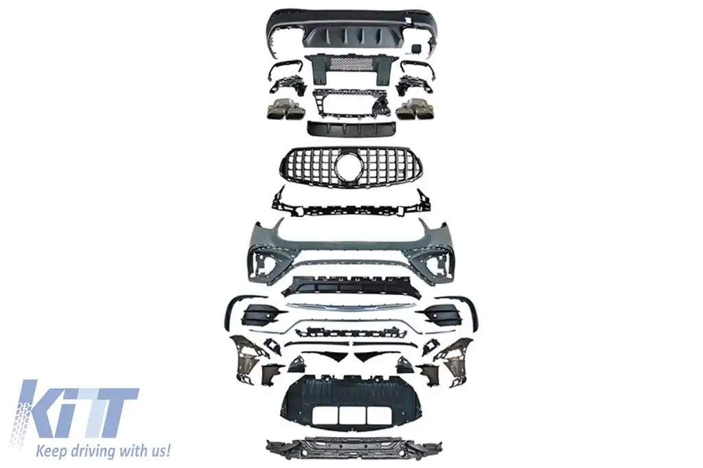 Pachet de tuning tip GLC63 potrivit pentru Mercedes GLC SUV X254 după 2023, pentru modelul echipat cu bara spate A Design Line