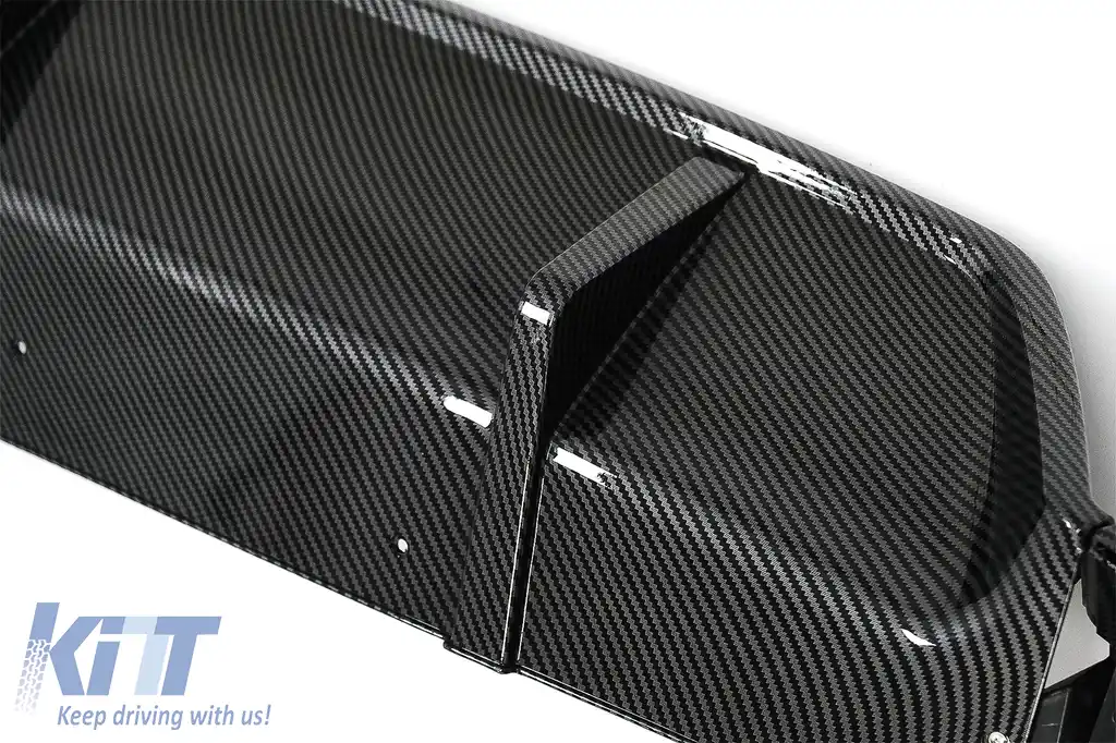 Pachet Exterior Aero Carbon cu Grila Centrala Negru Lucios compatibil cu BMW X5 G05 (2018-2022) M-Tech Black Knight Design-image-6080546