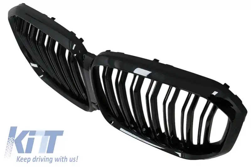 Pachet Exterior Aero Carbon cu Grila Centrala Negru Lucios compatibil cu BMW X5 G05 (2018-2022) M-Tech Black Knight Design-image-6080565