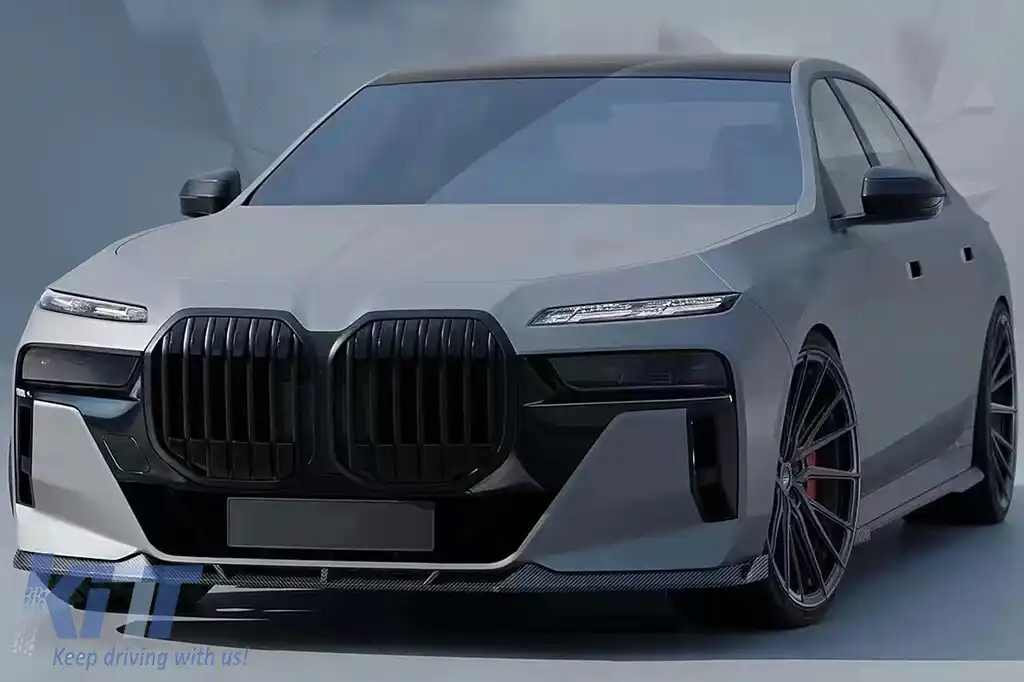 Pachet Exterior Aero compatibil cu BMW Seria 7 G70 M-Tech (2022-) Black Knight Design Negru Lucios-image-6111107